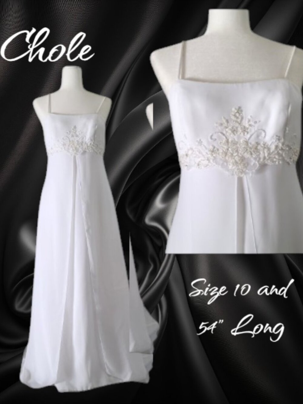 David's Bridal St Tropez Minimalist Beach Wedding Dress Size 10 and 54" Long